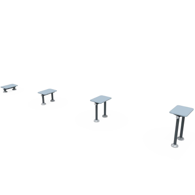 STAZIONE FITNESS OUTDOOR SET STEP A 4 ALTEZZE