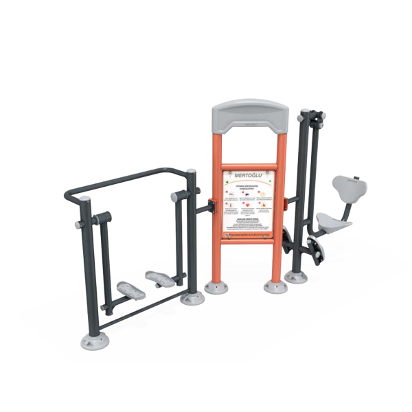 STAZIONE FITNESS OUTDOOR CON LEG PRESS E AIR WALKER