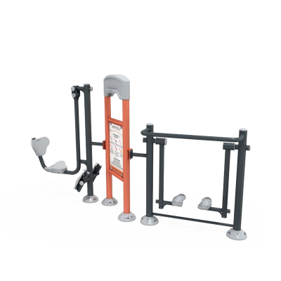 STAZIONE FITNESS OUTDOOR CON LEG PRESS E AIR WALKER