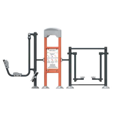 STAZIONE FITNESS OUTDOOR CON LEG PRESS E AIR WALKER