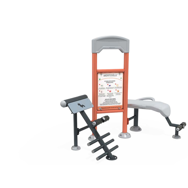 STAZIONE FITNESS OUTDOOR PANCA PER ADDOMINALI E STRETCHING