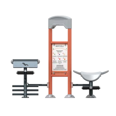 STAZIONE FITNESS OUTDOOR PANCA PER ADDOMINALI E STRETCHING