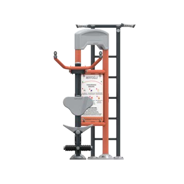 STAZIONE FITNESS OUTDOOR CON SPALLIERA SVEDESE E LAT MACHINE