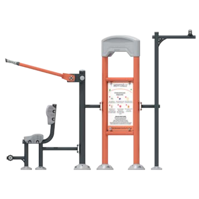 STAZIONE FITNESS OUTDOOR CON SPALLIERA SVEDESE E LAT MACHINE