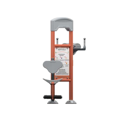 STAZIONE FITNESS OUTDOOR CON LEG EXTENSION E PARALLELE PER ADDOMINALI