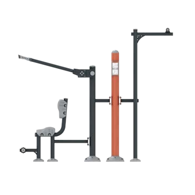 STAZIONE FITNESS OUTDOOR CON SPALLIERA SVEDESE E LAT MACHINE