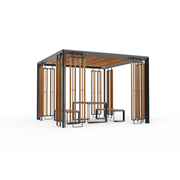 Pergola Equinox con tavolo da picnic MEF-102