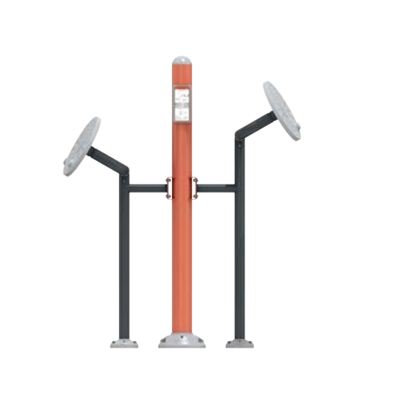 STAZIONE FITNESS OUTDOOR CON DISCHI PER ROTAZIONE DELLE BRACCIA