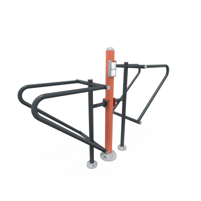 STAZIONE FITNESS OUTDOOR CON PARALLELE PER DIP E SOLLEVAMENTO GAMBE